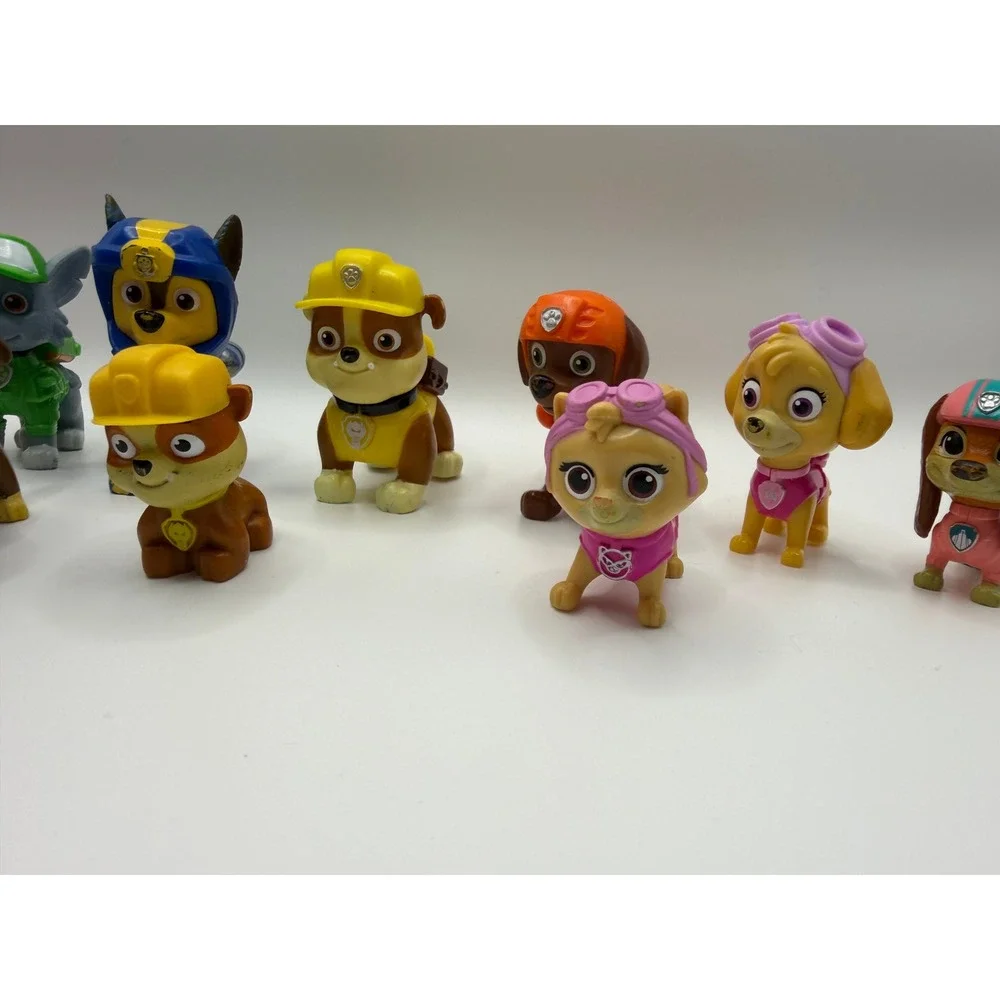 Paw Patrol Mini Figure Toy Lot Chase Marshall Skye Rubble Rocky Zuma 11pc Set